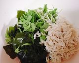 わかめ♧水菜♧鶏肉の柚子胡椒マヨサラダ作り方4写真
