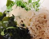 わかめ♧水菜♧鶏肉の柚子胡椒マヨサラダ作り方6写真