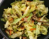 春の香り！春キャベツと豚肉の蕗味噌あえ作り方4写真