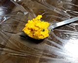 お弁当にハートのかぼちゃサラダ作り方3写真