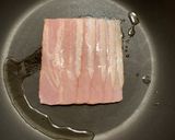 ベーコン卵ケチャップごはん作り方1写真