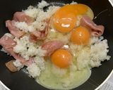 ベーコン卵ケチャップごはん作り方3写真