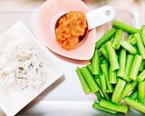 ✿いんげんとしらすの梅肉あえ✿作り方1写真