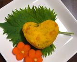 お弁当にハートのかぼちゃサラダ作り方5写真