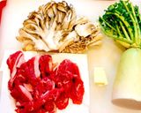 お好みの焼肉ダレで食べる牛肉と舞茸*☻*作り方1写真