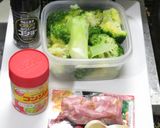 ブロッコリーとベーコンの美味焼き日本蕎麦作り方3写真