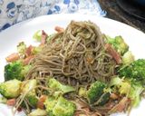 ブロッコリーとベーコンの美味焼き日本蕎麦作り方11写真