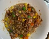 レンジ簡単クリーミー中華丼味炒飯弁当作り方5写真