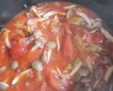 きのこ長ネギあさりのトマトパスタ作り方3写真