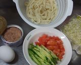 シャキシャキサラダうどん作り方1写真