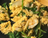 簡単！キムチとほうれん草のふわふわ玉子♡作り方9写真
