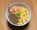 簡単！ふんわり鶏そぼろと隠し味？で炒り卵作り方13写真