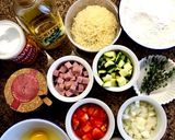 ハーブ香る野菜とハムのケークサレ作り方1写真