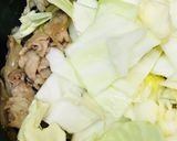 豚こまぎれ肉＆キャベツのソース炒め焼そば作り方3写真