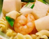 シーフード&アスパラのクリームパスタ作り方4写真