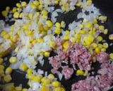 ミンチ・コーン・大豆のカレー粉炒め♪作り方3写真