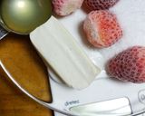 イチゴフローズンと豆腐のデザート作り方1写真