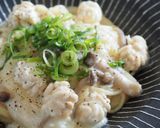 濃厚☆白子としめじのクリームパスタ作り方7写真