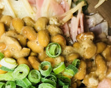毎日の納豆●ベーコン＆エノキ炒め添え作り方4写真