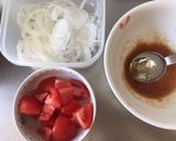 新玉ねぎとトマトのナムル。生姜入り。作り方3写真