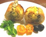 卵と茄子ペーストのバゲットサンド作り方3写真