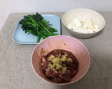 牛肉と長芋と蕾菜のオイスターソース炒め作り方1写真