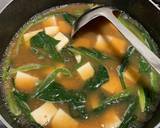 【韓国家庭料理】ほうれん草の味噌汁作り方7写真