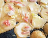 タコ無しだから、タコ焼き風お好み焼き⁉️作り方3写真