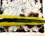 絶品だよ！牛肉タク胡瓜の海苔巻き作り方2写真