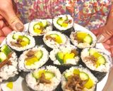 絶品だよ！牛肉タク胡瓜の海苔巻き作り方4写真