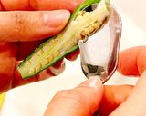 離乳食中期☆オクラきゅうりツナの出汁煮作り方2写真