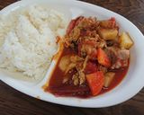 二種ポークのトマトデミカレーライス作り方8写真