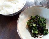 セロリの葉の塩昆布炒め作り方3写真