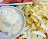春キャベツと鮭の塩バター蒸し♪作り方1写真