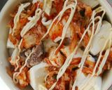 筋トレ飯♡簡単♡サバ缶キムチのチーズ焼き作り方2写真