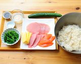 牛乳パックでモザイク寿司作り方1写真