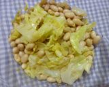 キャベツ・大豆のさっぱり胡麻酢あえ♪作り方2写真