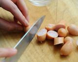 新じゃがとソーセージの粒マスタード炒め作り方3写真