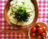 簡単♪お茶漬けの素で豆乳チーズリゾット☆作り方4写真