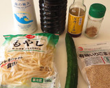 超簡単もやしときゅうりのサッパリごま醤油作り方1写真