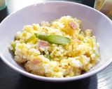 春色☆アスパラとベーコンの炒飯作り方6写真