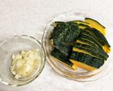 お弁当に★かぼちゃのアーモンド炒め作り方1写真