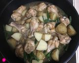 味付け簡単！鶏手羽元とじゃが芋の煮物作り方4写真