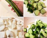食感楽しむ♡韓国風味さっぱり乱切りサラダ作り方2写真