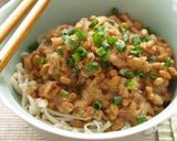ヘルシー素麺のおろし納豆がけ作り方3写真