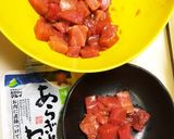 ネバとろ食感♡我が家のまぐろぶつオクラ丼作り方2写真