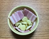 ニンニクのアヒージョ卵チーズのせ焼き作り方1写真