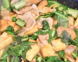 厚揚げと小松菜の豚バラ中華風炒め作り方4写真