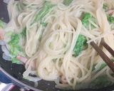 簡単!あおさとベーコンのクリームパスタ作り方5写真