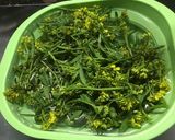 春が旬つくしとからし菜(菜の花)の天ぷら作り方1写真